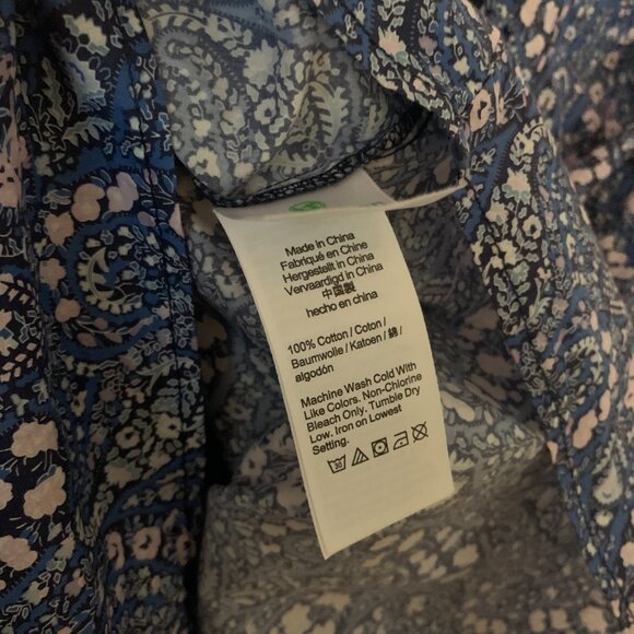 Women's J. Crew Ruffleneck Popover in Liberty Bourton Bloom Size M - Picture 4 of 5